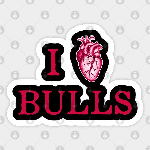 I Love Bulls - Chicago Bulls Sticker by HamzaNabil